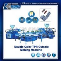Quality CE PLC Rubber Shoe Making Machines Double Color Simple Operation for sale