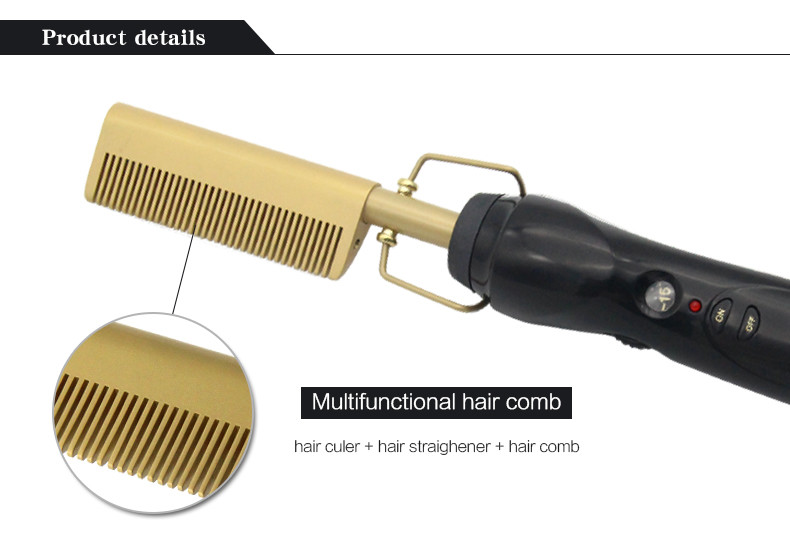 China FCC Approve 65W 2 In 1 Hair Curling Comb Electric No Damage To Hair for sale