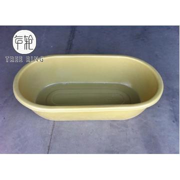 Quality 50 Gallon Roto Molding Round Trough Poly Oval Stock End Tank With Fitting For for sale
