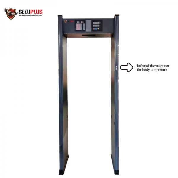 Quality Security Archway Metal Detector And Human Temperature Detections To Control Coronavirus In Government Office Entrance for sale