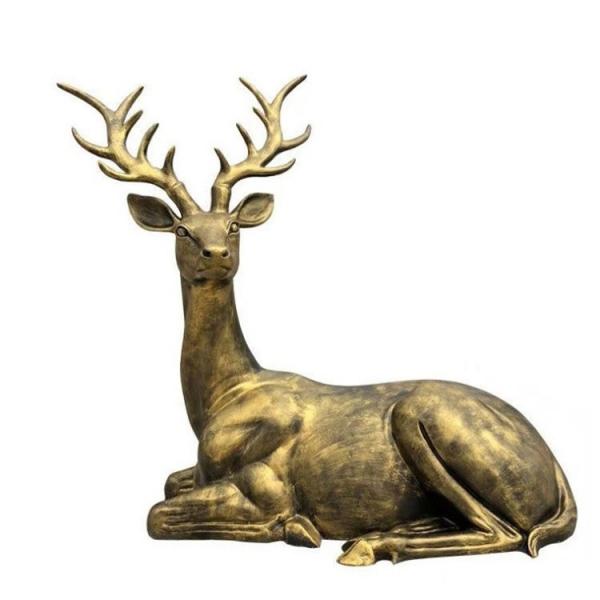 Quality Park Bronze Deer Statue Decorative Metal Sculpture Large Bronze Stag For Garden for sale