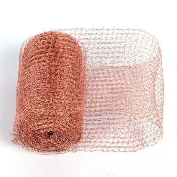 Quality Knitted Copper Wire Mesh Roll 3m 15.2m For Block Holes In The Wall for sale