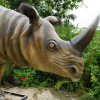 Quality Waterproof Realistic Animatronic Animals Rhinoceros Sondaicus Model for sale
