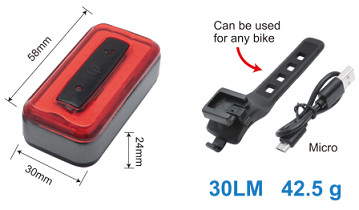 Quality All Weather Reliability 20lm Bicycle Rear Safety Light Lane Laser Tail IPX4 Flashing for sale