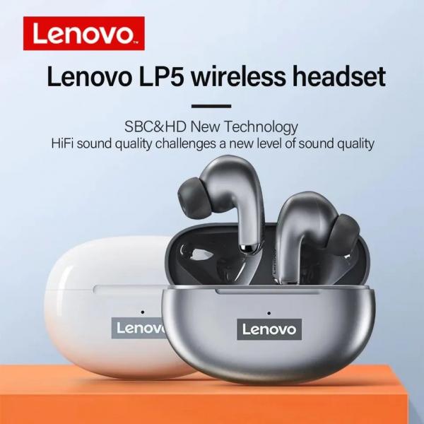 Quality Lenovo LP5 TWS Wireless Earbuds Waterproof Noise Reduction Headphone Gaming for sale