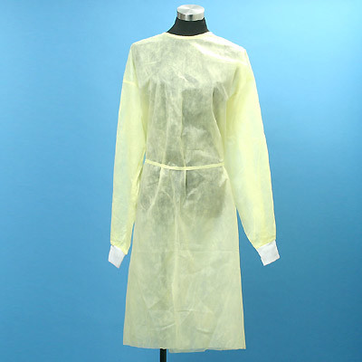 Quality Medical Sector Non Woven Isolation Gown,Yellow Isolation Gowns Optional Size for sale
