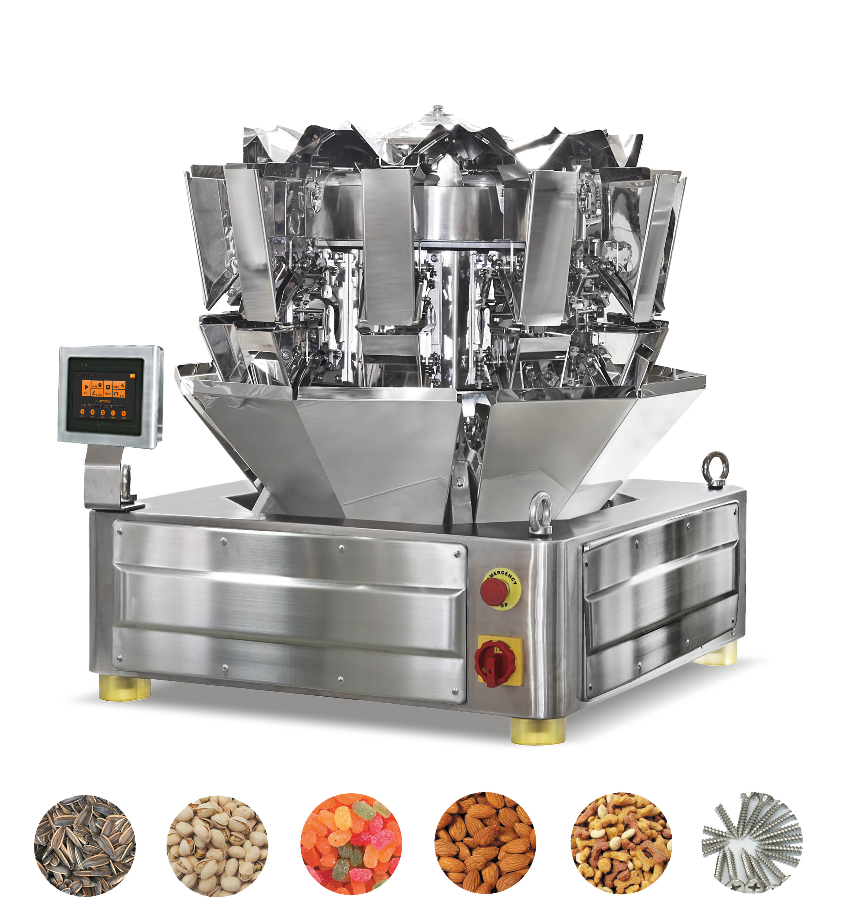 China Automatic Multihead Weigher 500g 1000g Legumes Coffee Bean Lentil Vegetable Seed Bean Packing Machine factory