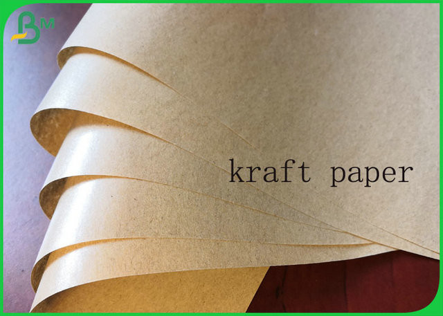 China Anti - Oil And Waterproof 50G Kraft Color Paper With 10G PE For Packing Fast Food factory