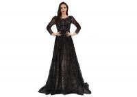 China Brilliant Vintage Evening Dresses , Women Upscale Long Sleeve Evening Gowns factory