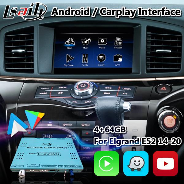 Quality Android Multimedia Video Interface Wireless Carplay For Nissan Elgrand E52 for sale