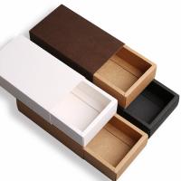 China Drawer Style Custom Printed Boxes Durable 350g Brown Kraft Paper Material factory
