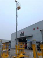 China 8m Single Mast Aerial Work Platform Aluminum Frame Hydraulic Lift Table factory