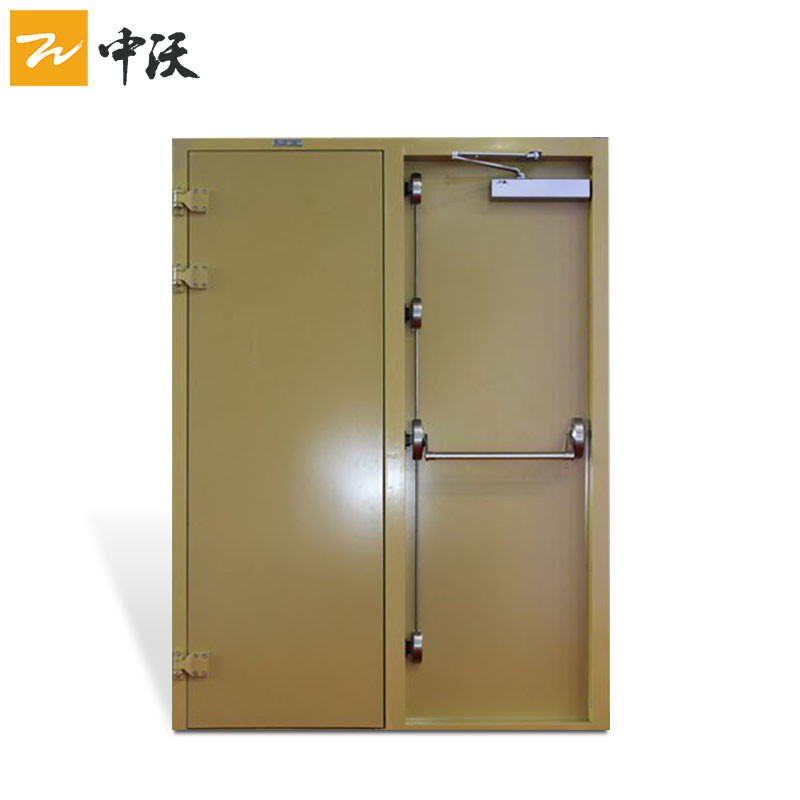 China 1.5 Hours 55 mm Stainless Steel Fire Rated Glass Doors For Hospital/ Opening Force 66 N factory