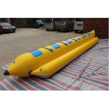Quality Green Blue 0.9mmPVC Inflatable Banana Boat Fly Fish 5 Seats for sale