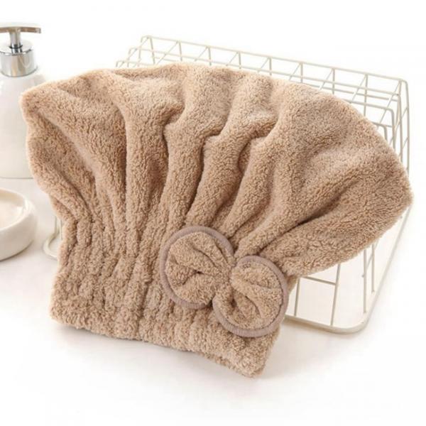 Quality OEM Colored Super Absorbent Hair Towel Microfibre Head Towel After Shower for sale