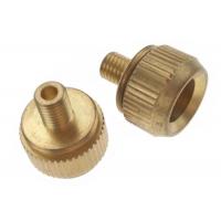 China Golden Brass Machining Metal Parts Knurled Head Push Button Nut M6 for Electronics factory