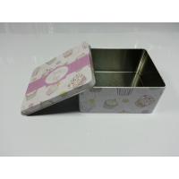 Quality Rectangle Food Grade Tin Containers Square Tin Boxes For Coffee / Cookie for sale