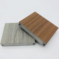 China Outdoor Anti-UV Waterproof Plastic Wood Floor with Brushing Finish factory