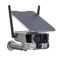 China 4K 4G LTE Cellular 4G Solar Camera Wireless With Solar Panel Dual Lens factory