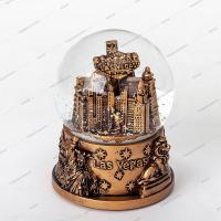 China Las Vegas  65mm Souvenir Snow Globe Crystal Globe Ball Glass Building Snowball Miniature Statue of Liberty Life Size factory