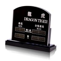 China Gambling Casino Accessories Acrylic Black Dragon&Tiger Notice Board factory
