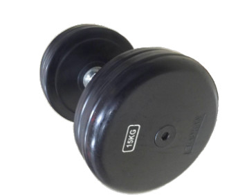 Quality Logo Available Gym Fitness Dumbbell / Round Rubber Dumbbells For Gym Exercises for sale
