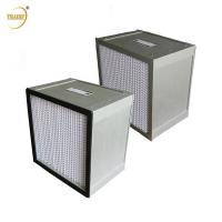 Quality Fiber Glass Deep Pleat HEPA Filter Pleated Panel Air Filter With Aluminum Foil for sale