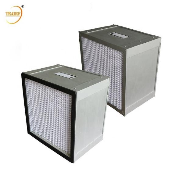 Quality Fiber Glass Deep Pleat HEPA Filter Pleated Panel Air Filter With Aluminum Foil Separation for sale