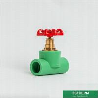 Quality Brass Color Red Iron Handle Stop Valve High Flow Ppr Project Valves for sale