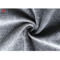 China Garment Cloth Marls Melange Knit Fabric For Polyester Grey Brushed Sweater factory