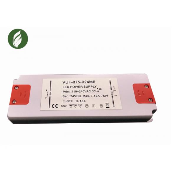 Quality CE 3.1A 24V DC Ultra Thin LED Driver Durable Plastic Material for sale
