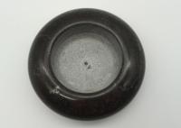 China 4.25&quot; Round Black Stone Candle Holders Customized Design OEM Available factory