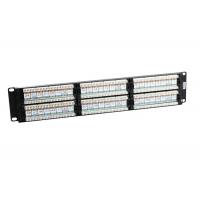 China 19  2U Network Rack Mount Patch Panel , IDC 110 Type 48 Port Cat6 Patch Panel for sale