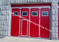 China Aluminum Seal Accordion Doors Multi Panels Hinged Industrial Garage Doors Folding For Warehouse factory