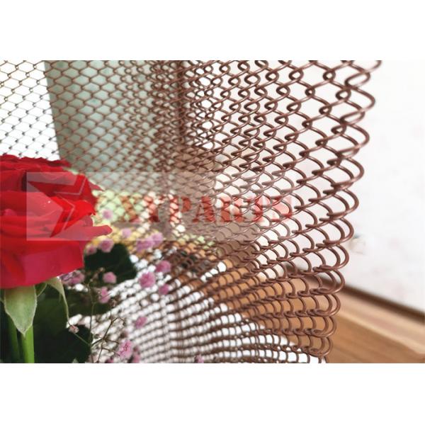 Quality 1mmx8mm Aperture Aluminum Chain Link Curtain For Hotel Hall Decoraton for sale