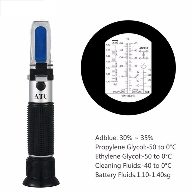 China Hand Held Tester Tool 4 In 1 Engine Fluid Glycol Antifreeze Freezing Point Car Battery Refractometer W ATC factory