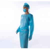 Quality Blue Disposable CPE Gown , Plastic Isolation Gowns For Medical Use Level 3 for sale