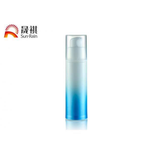 Quality Plastic Pump Dispenser Bottle Foundation Pump Bottle Round Shape Blue SR2107B for sale