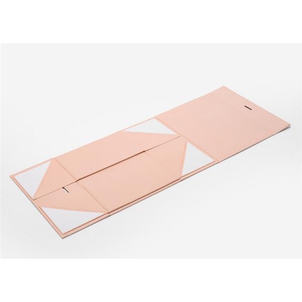 Quality Light Pink Flat Foldable Packaging Box Rigid Customized Design 2mm Thickness for sale