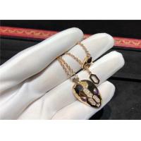 China Charming 18K Gold Diamond Necklace , Fashion  Serpenti Pendant factory