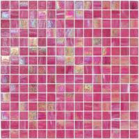 China Elegent Pink color with gold line glass mosaic mix pattern 20x20mm piece for sale