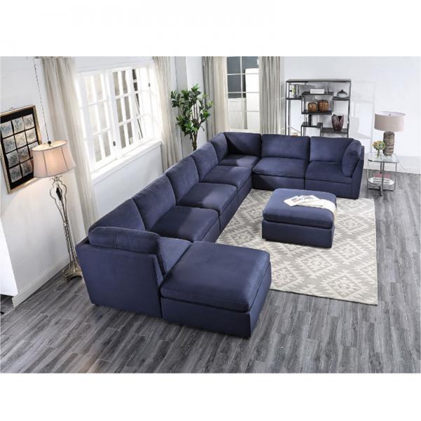 Quality Practical Antiwear Modern Modular Sofa , Foldable Sectional Couch With Chaise for sale