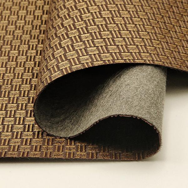 Quality Packaging Bag Faux Leather Projects PVC Knitted Antique Brass Weave for sale