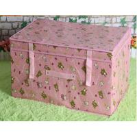 China Customized Foldable Lamination Non Woven Storage box /bins , Pink / Yellow / Blue factory