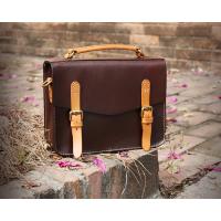 China LH-62-3 Handmade Handbags Vintage Briefcase Genuine Leather Ladies Bags for sale