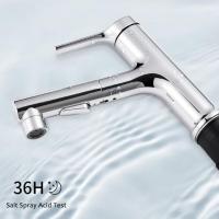 Quality Modern Hot And Cold Flexible Rotation Pull Out Basin Faucet With Two Spray Multi for sale