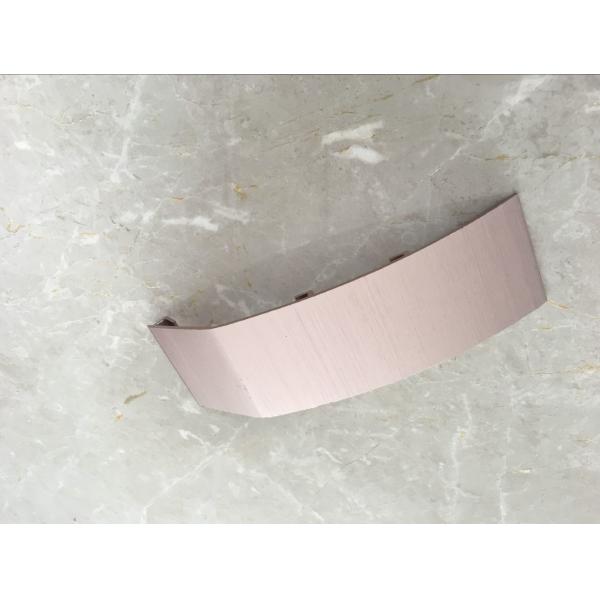 Quality Brushed Anodized Rose Pink Color Aluminum Extrusion Profiles For Air Conditioner for sale
