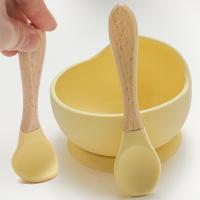 China Customization Anti Slip Silicone Rubber Cookware BPA Free Bowl Yellow Color factory