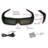China Super Light Universal Active Shutter 3D Glasses With Black Plastic Frame factory