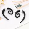 China Black Punk Round Spiral Drop Earrings Vintage Snails Shap Earrings for Women Two Part Ear Party Jewelry Gifts factory